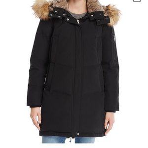 Vince Camuta Parka Coat.Fur Trim Double Pocket